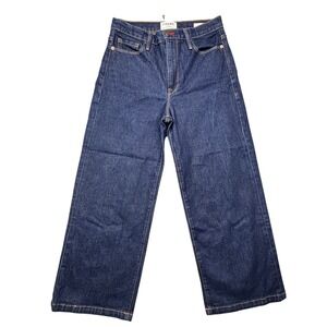FRAME Ali Wide Crop‎ Jeans Dark Indigo High Rise Denim Pants Size 27